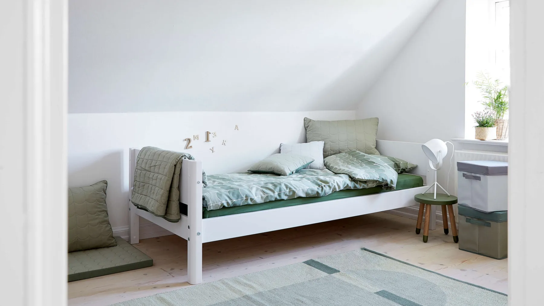 FLEXA Einzelbett White Best