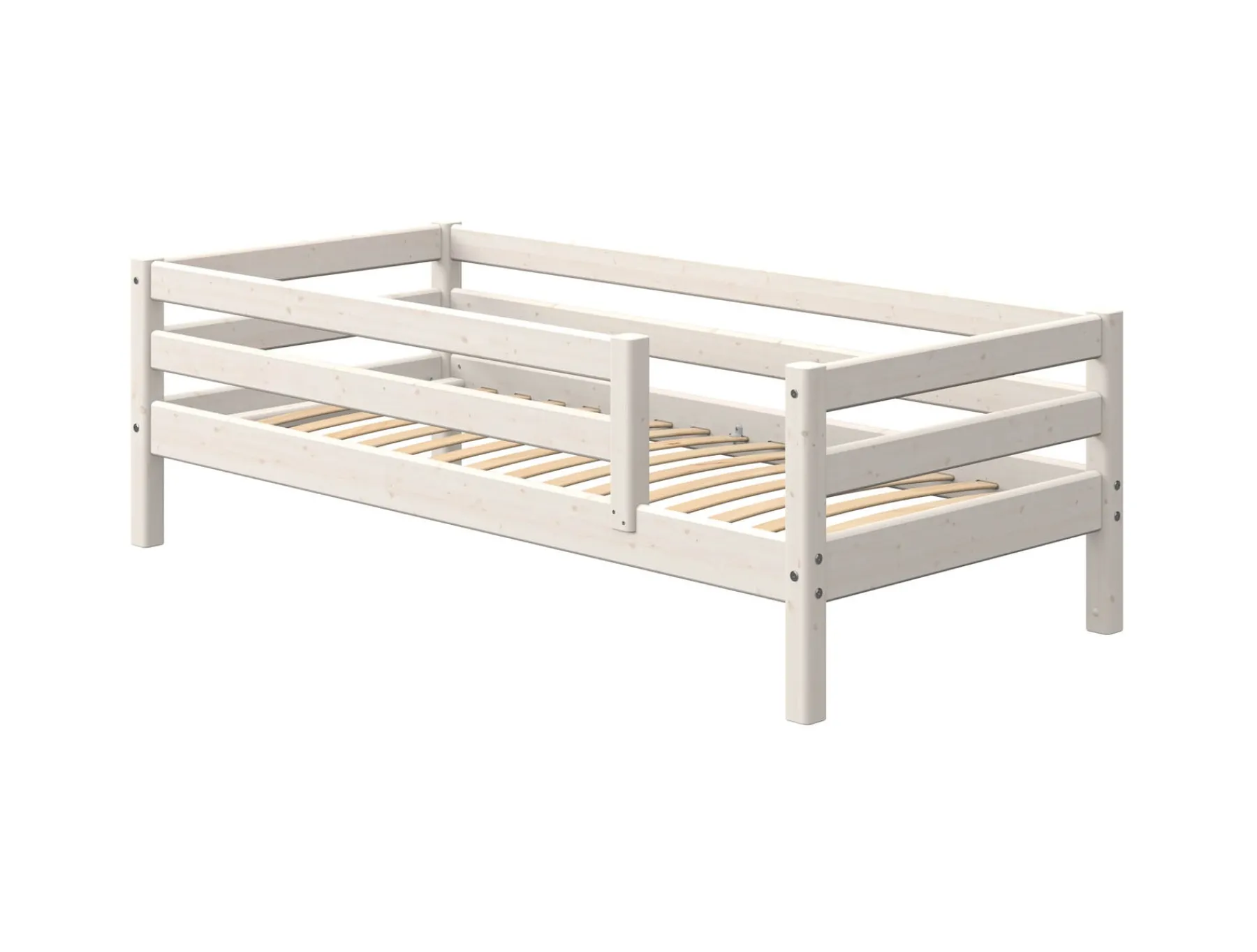 FLEXA Einzelbett mit Absturzsicherung Whitewashedpine Best Sale