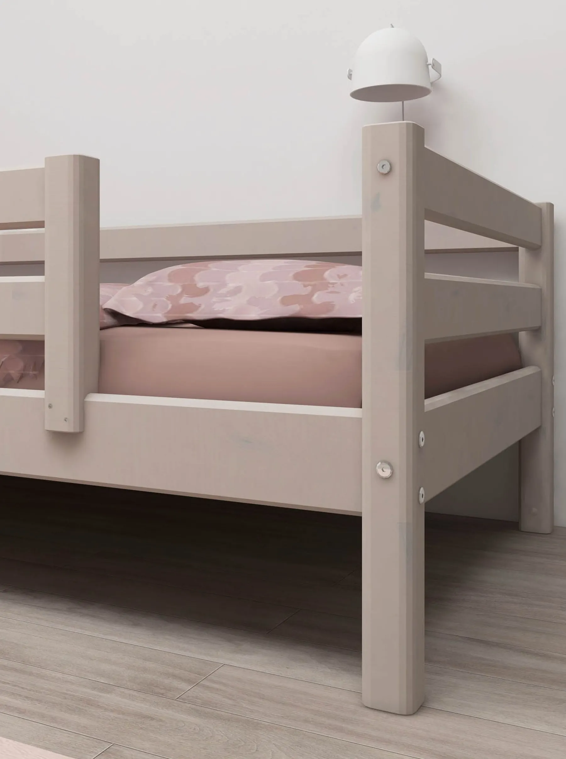 FLEXA Einzelbett mit Absturzsicherung Greywashedpine Sale