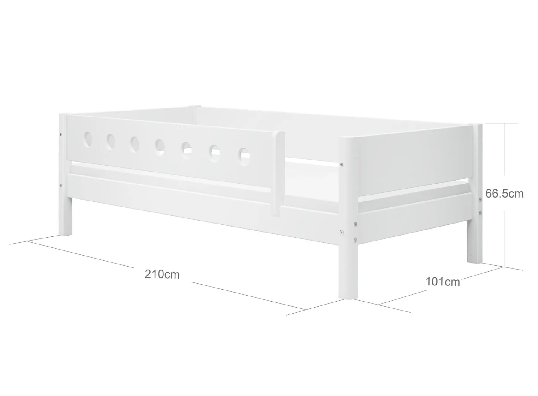 FLEXA Einzelbett mit Absturzsicherung White Online