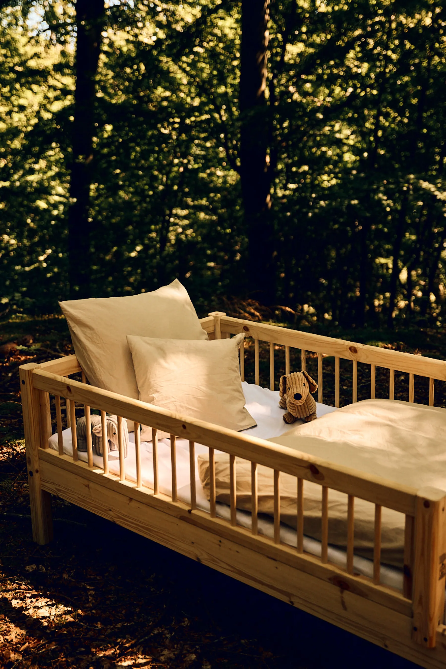 FLEXA Einzelbett mit Absturzsicherung mit Streben Pine Cheap