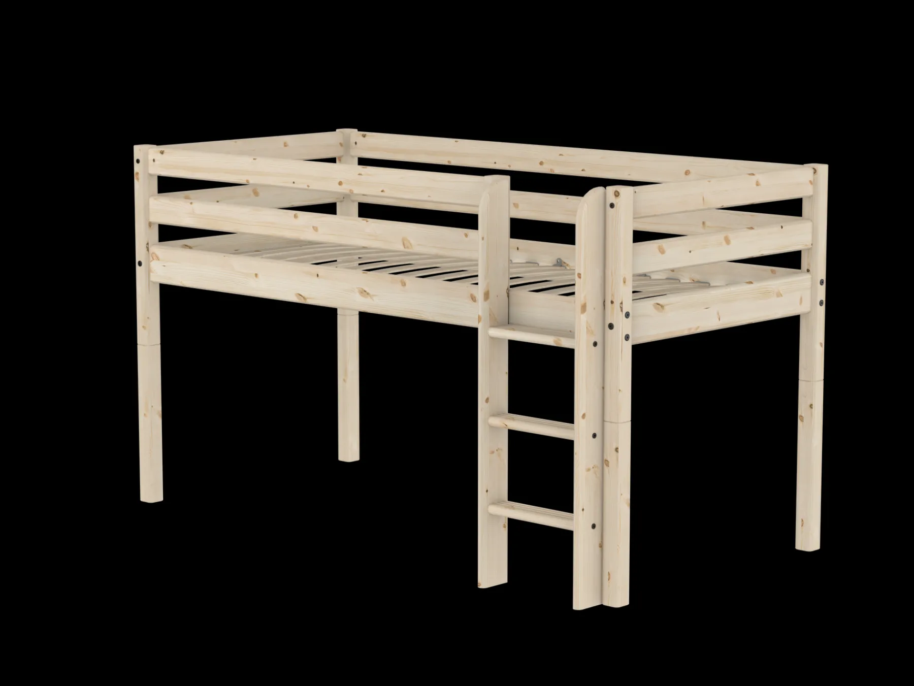 FLEXA Halbhohes Bett Pine Fashion