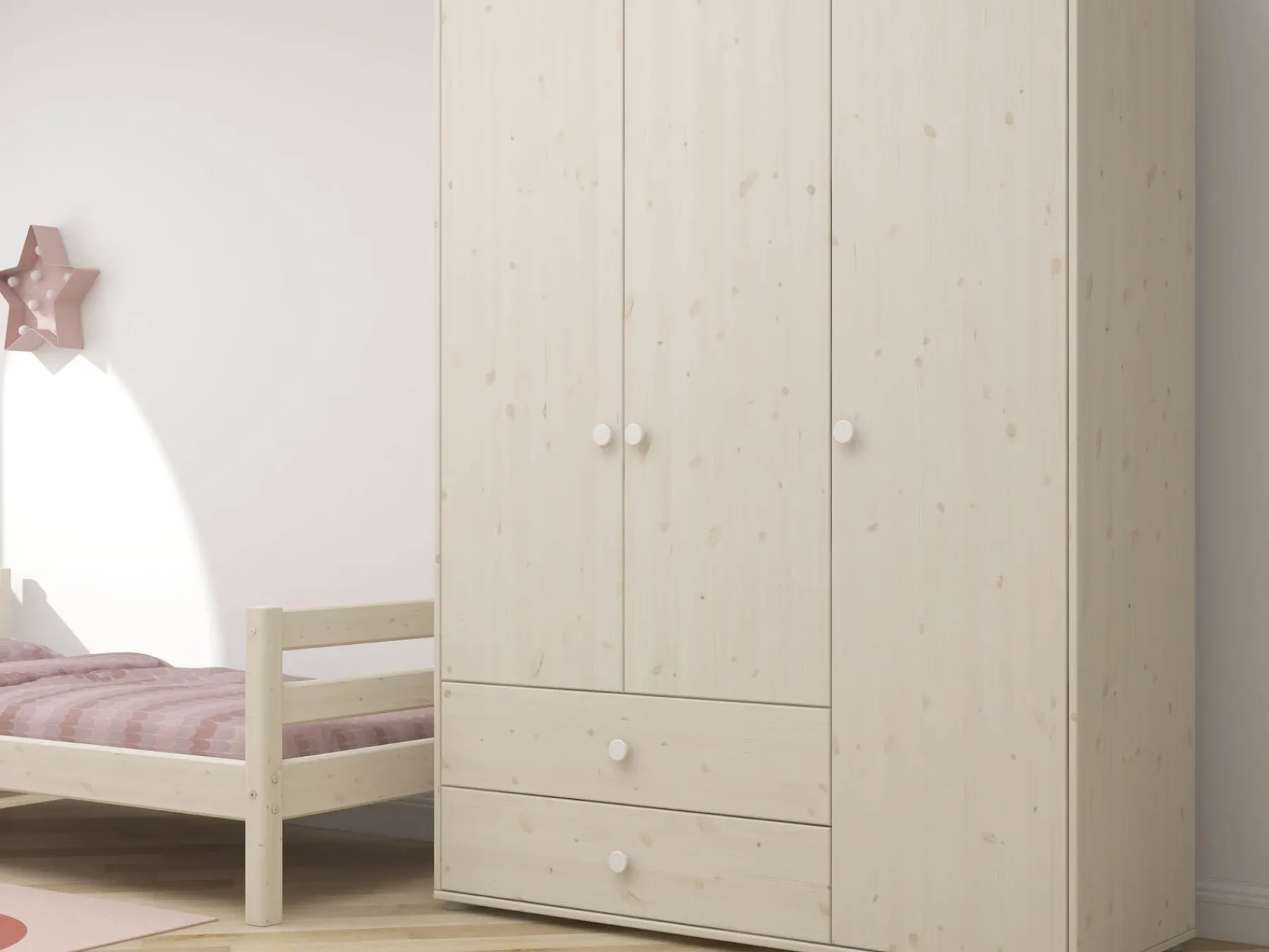 FLEXA Kleiderschrank White/whitewashedpine Discount