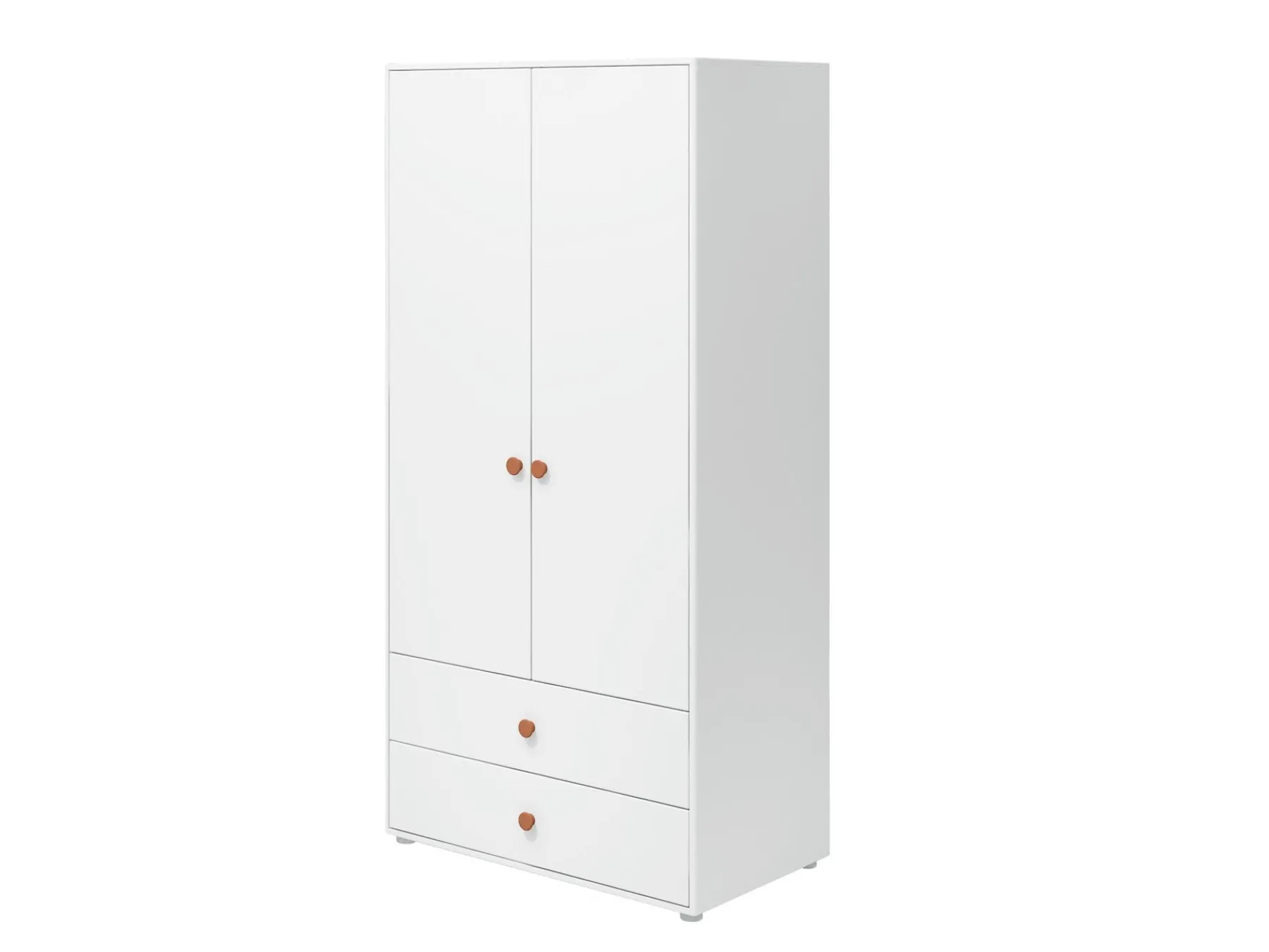FLEXA Kleiderschrank, 2 Türen + 2 Schubladen White/blush Outlet