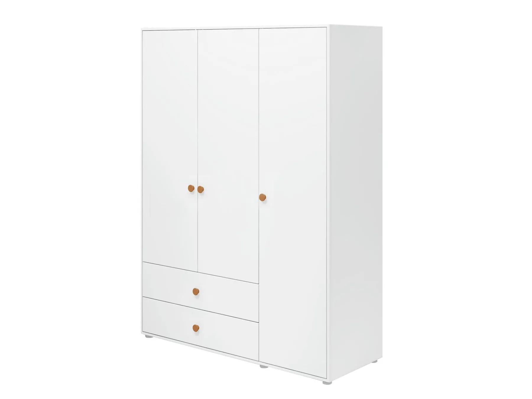 FLEXA Kleiderschrank, 3 Türen + 2 Schubladen White/mustard Flash Sale