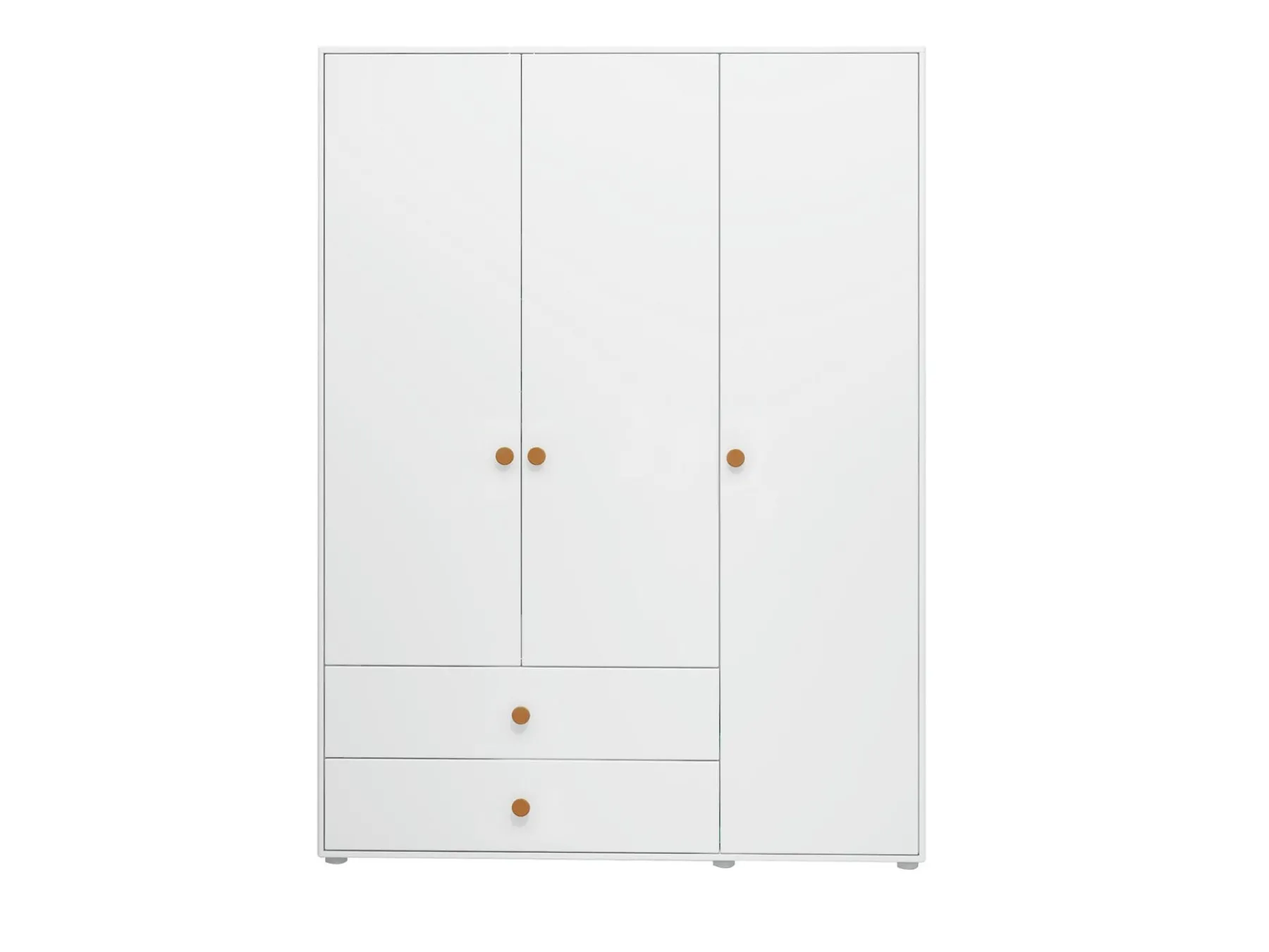 FLEXA Kleiderschrank, 3 Türen + 2 Schubladen White/mustard Flash Sale