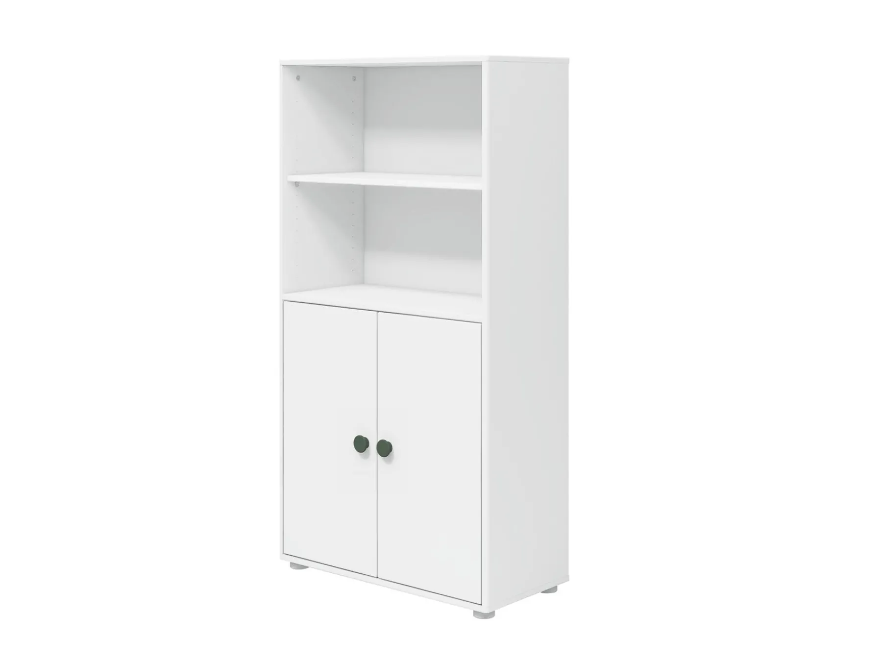 FLEXA Midi Bücherregal, 2 Türen White/deepgreen Best