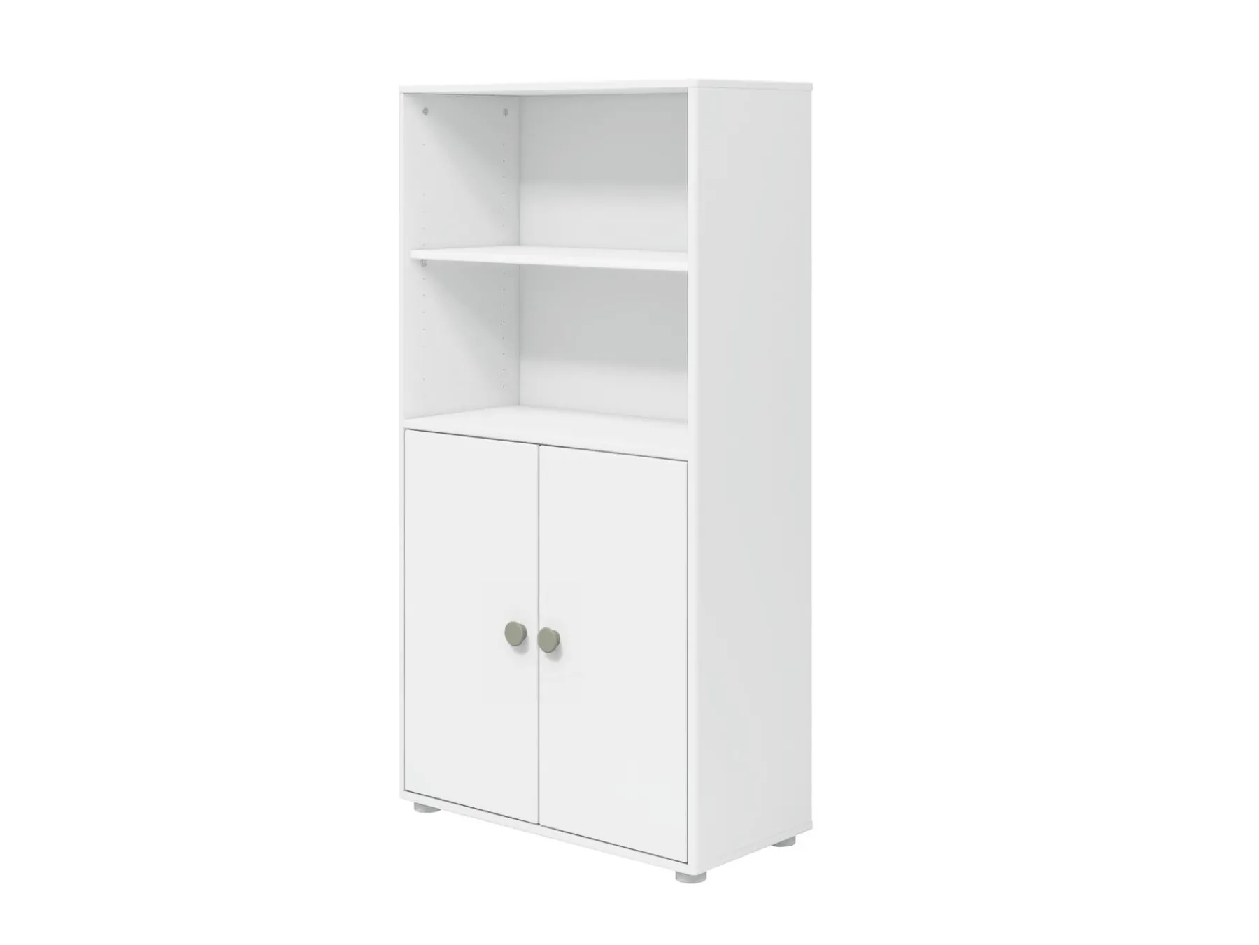 FLEXA Midi Bücherregal, 2 Türen White/naturalgreen Flash Sale