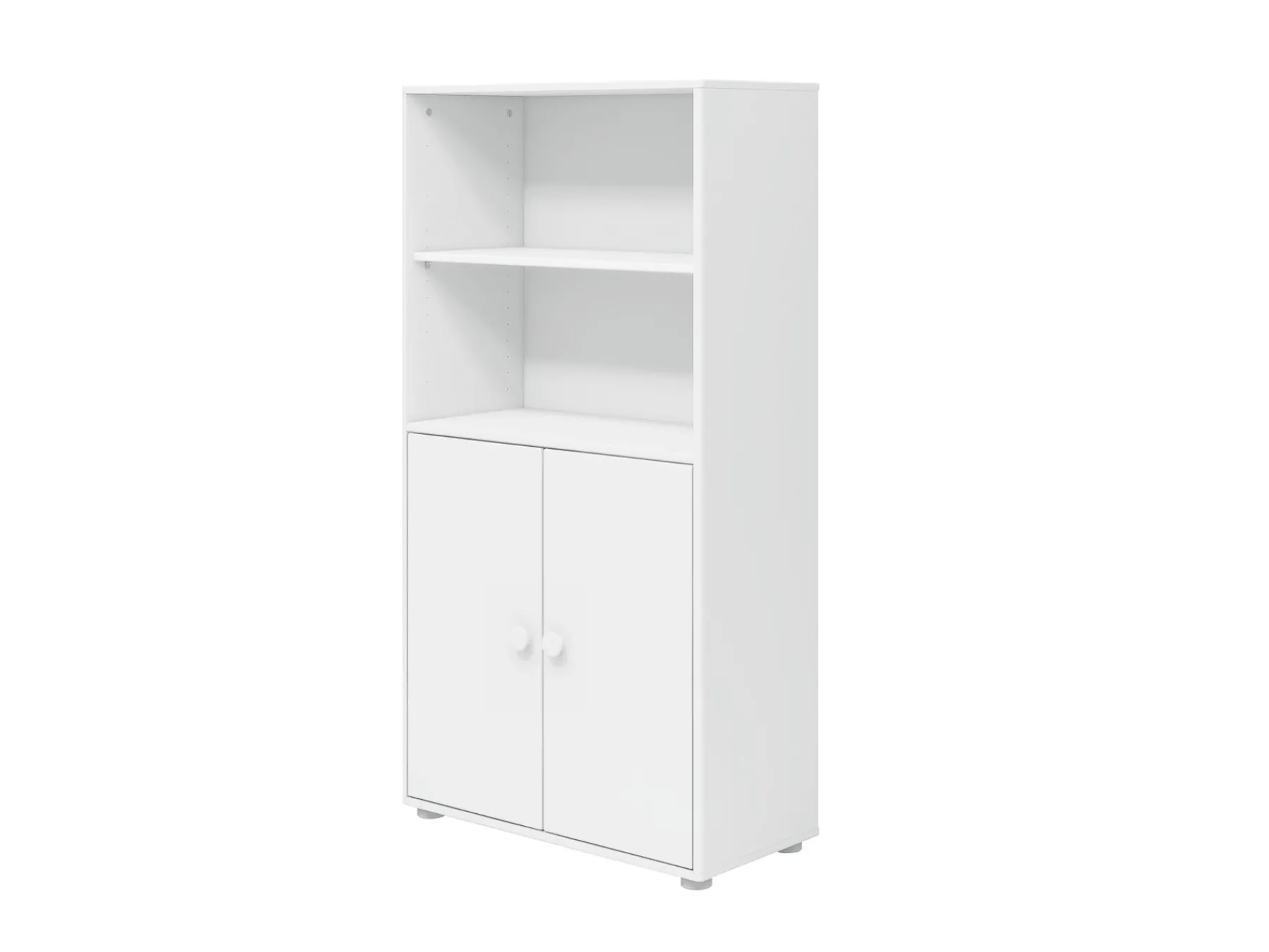 FLEXA Midi Bücherregal, 2 Türen White Store