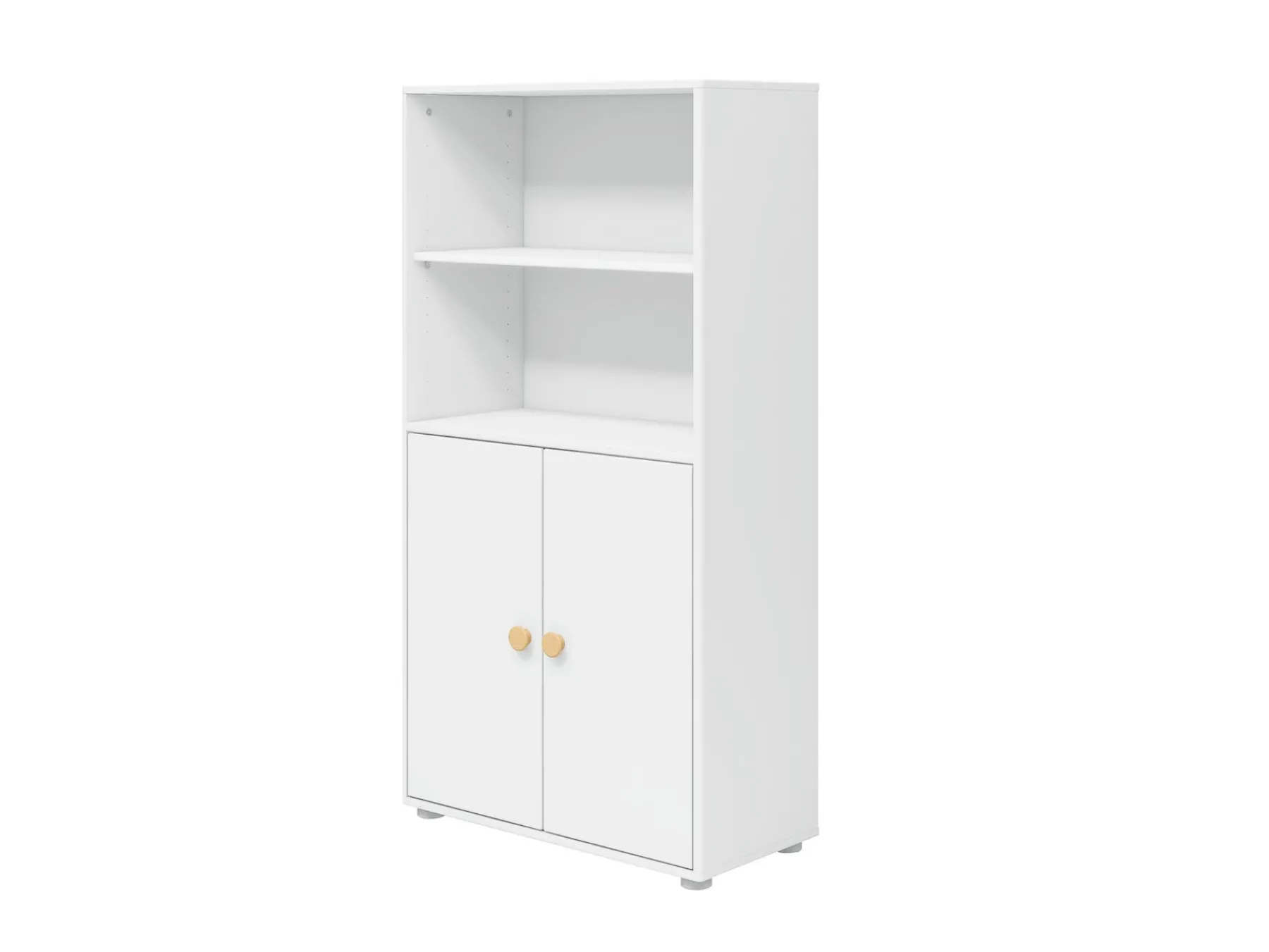 FLEXA Midi Bücherregal, 2 Türen White/oak Best Sale