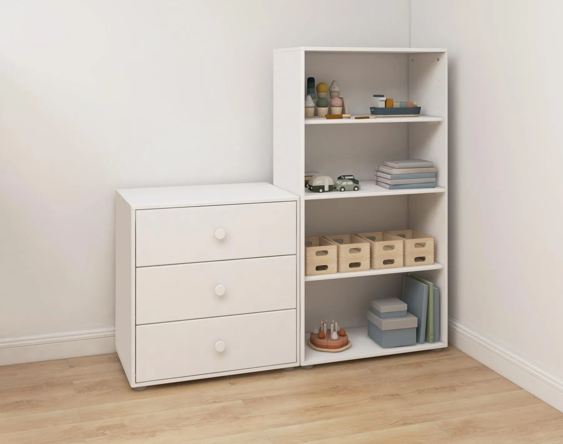 FLEXA Mini Bücherregal White Discount