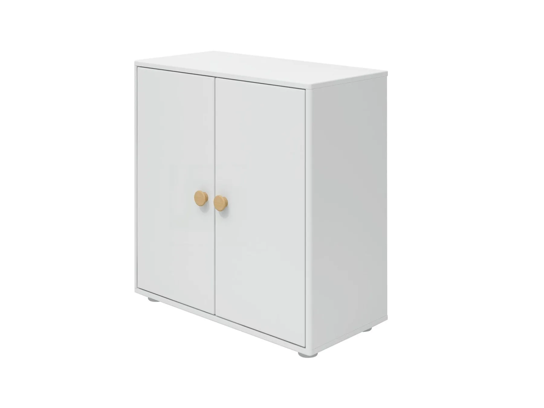FLEXA Mini Bücherregal, 2 Türen White/oak New