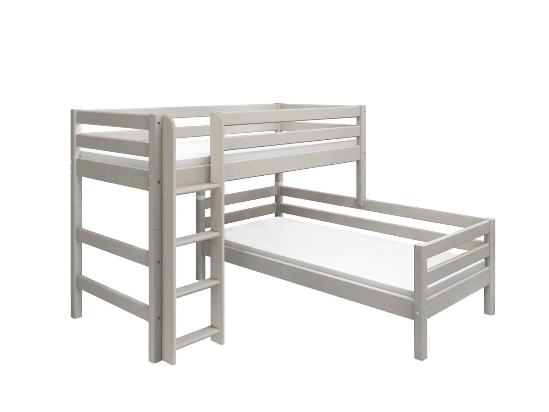 FLEXA Mittelhohes Bett m. senkrechter Leiter Greywashedpine Online