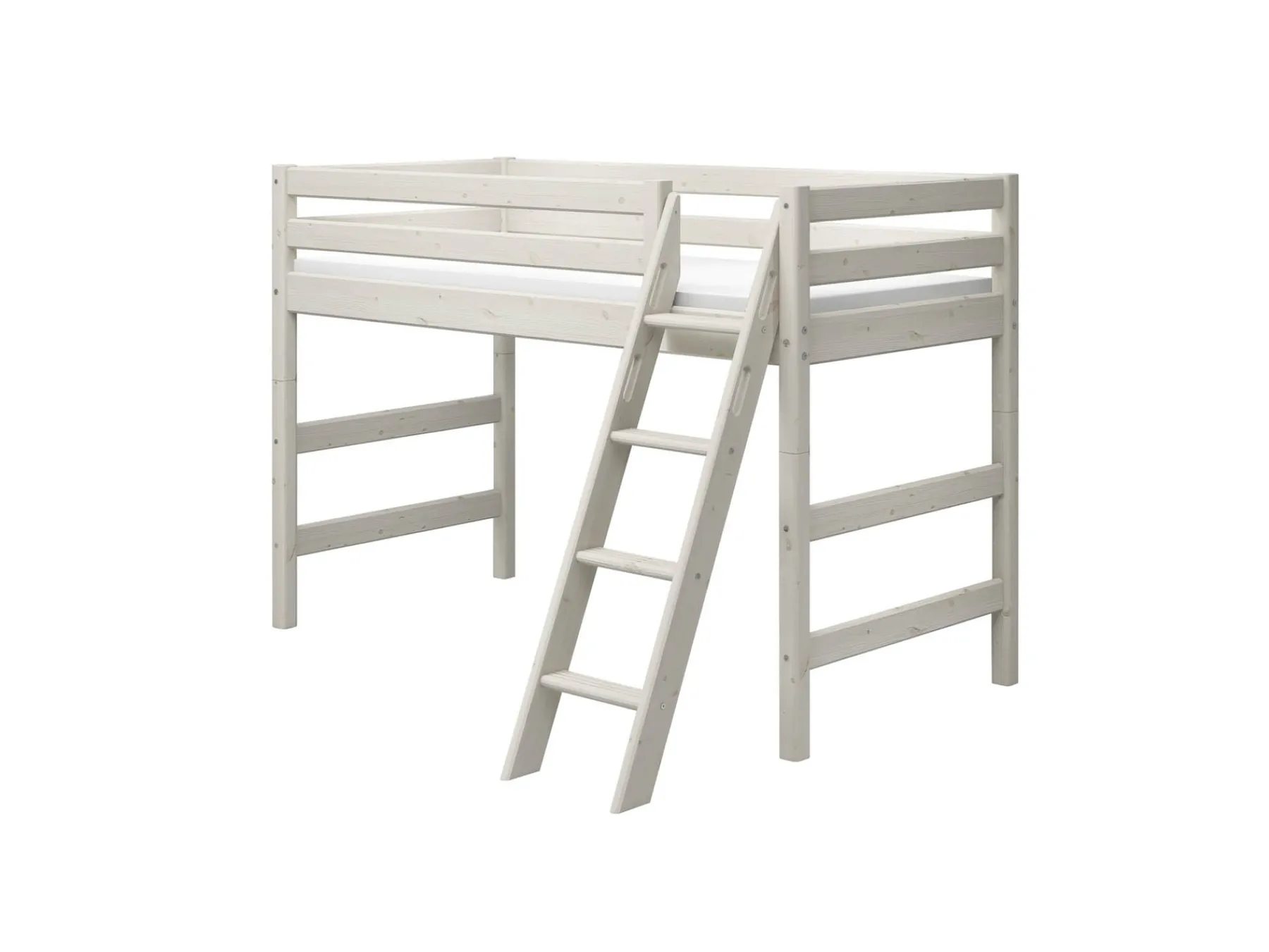 FLEXA Mittelhohes Bett mit Schrägleiter Whitewashedpine Flash Sale